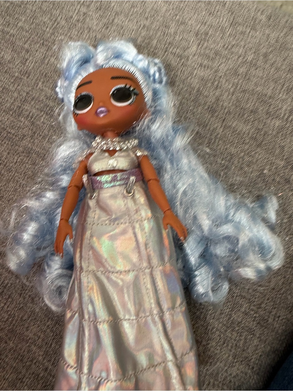 L.O.L. Surprise Show Style “Missy Frost” Holographic Reversible dress Blue Hair